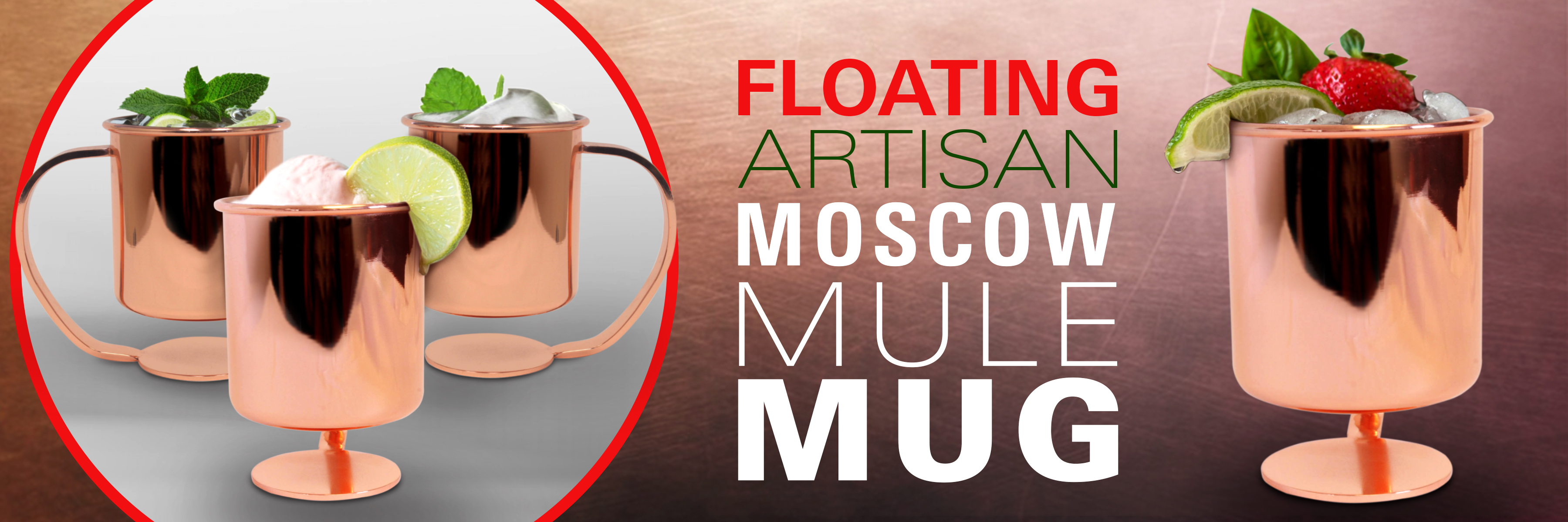 floating moscow mule mug artisan