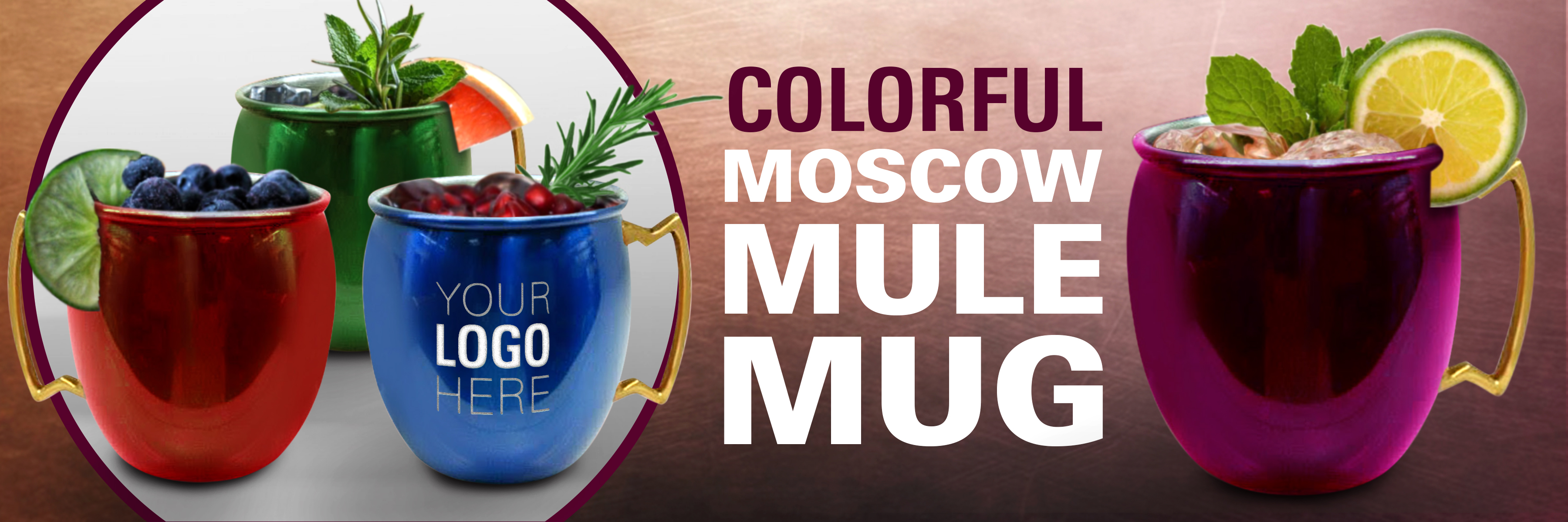 Colorful Moscow Mule Mug Banner