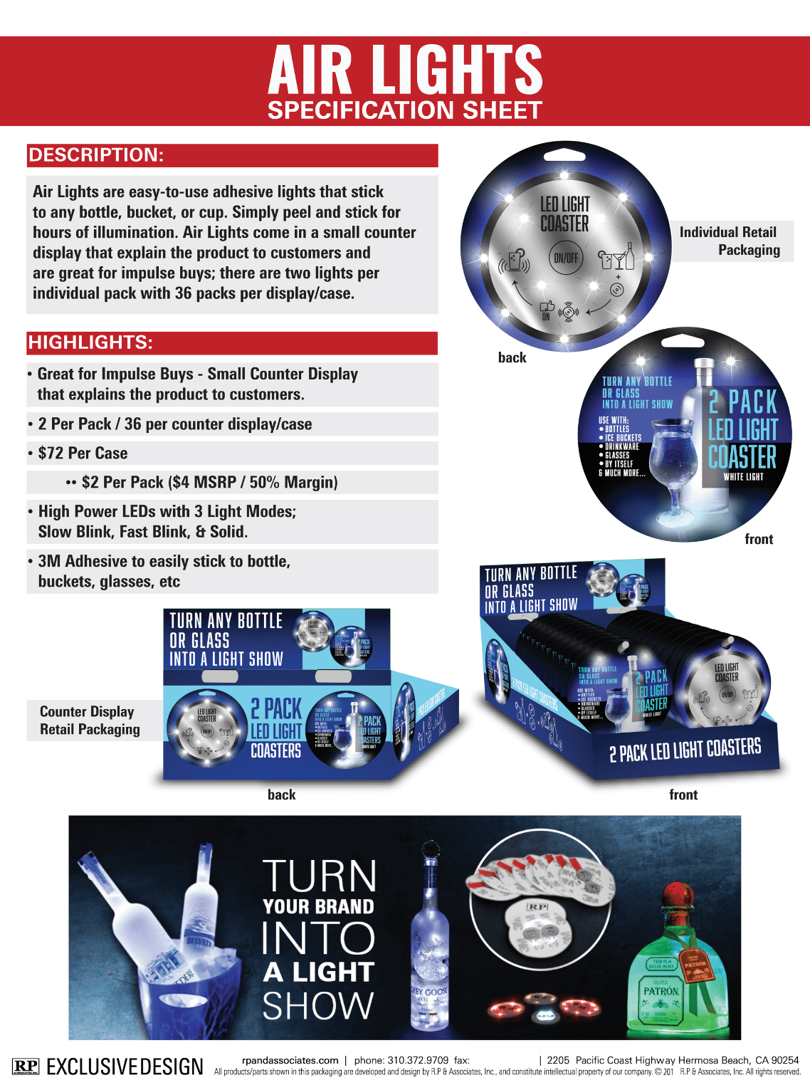 air light sell sheet