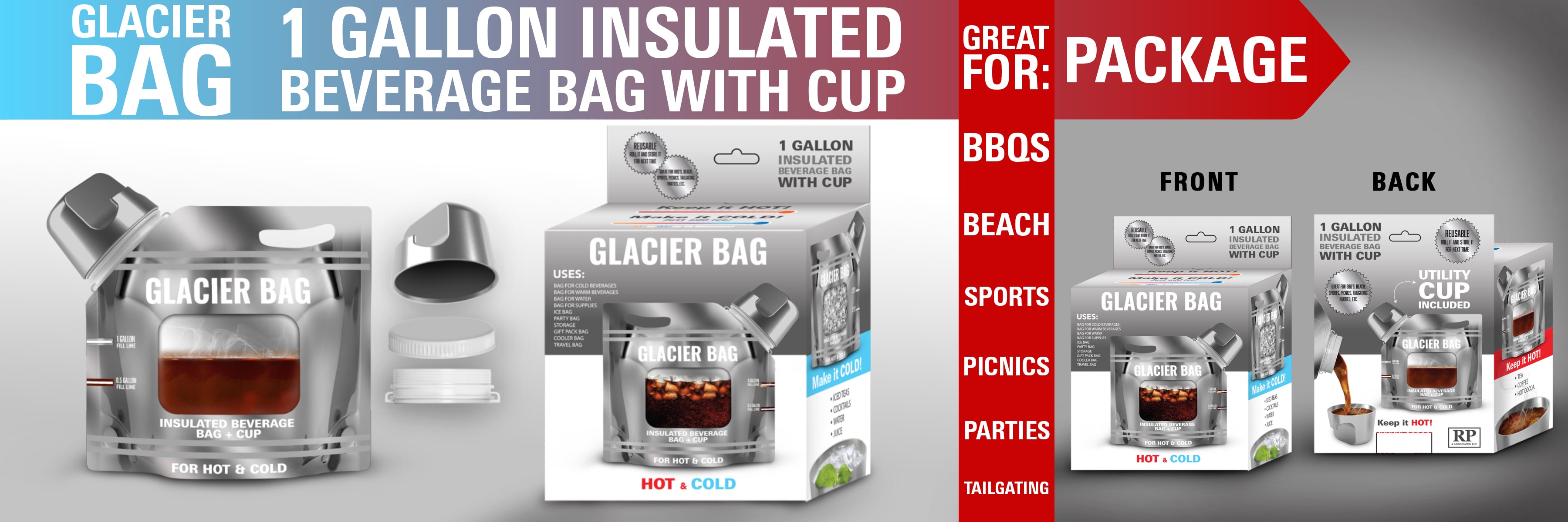 Beverage Bag 1 and 1/2 Gallon  Beverage Bags - Custom Branded Products -  RP & Associates