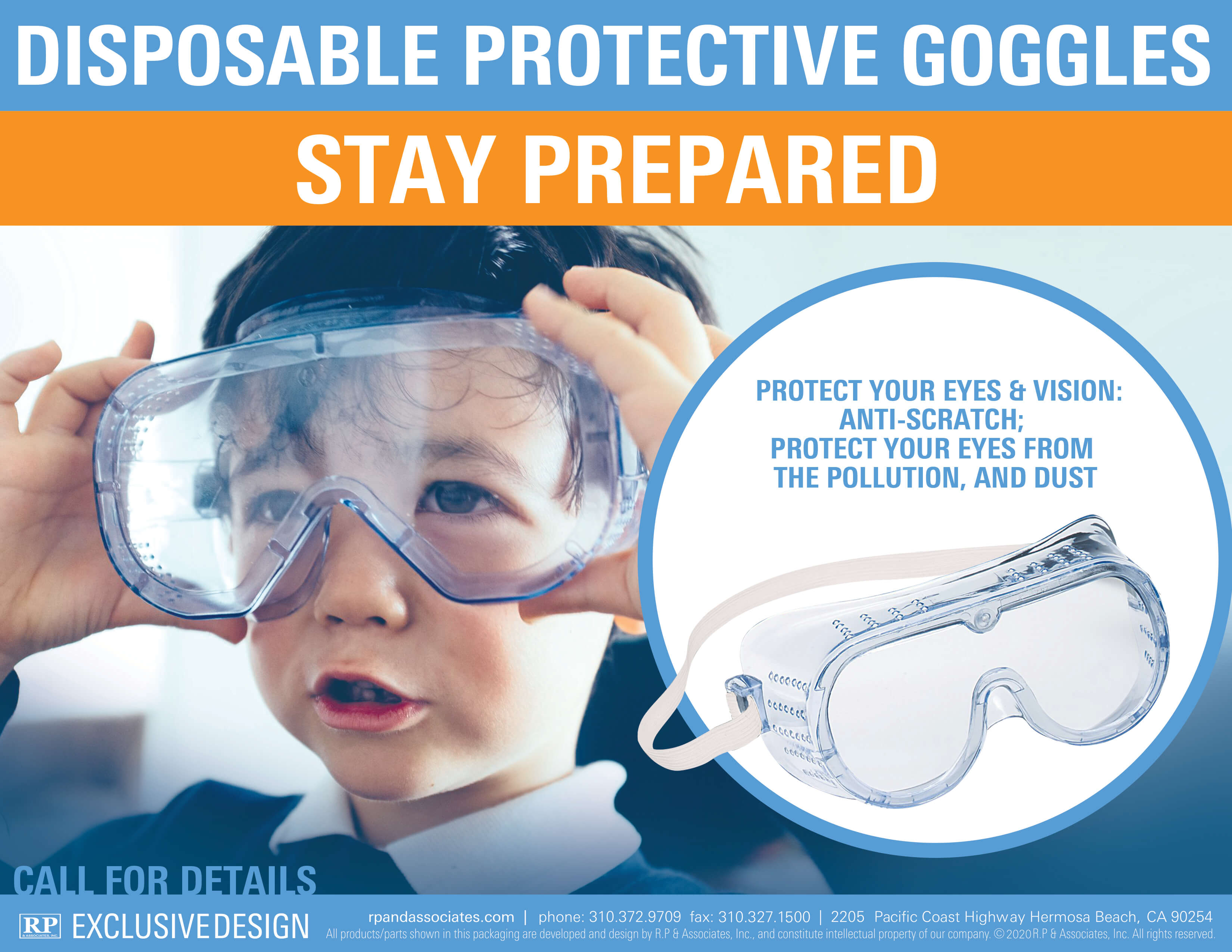 disposable protective goggles