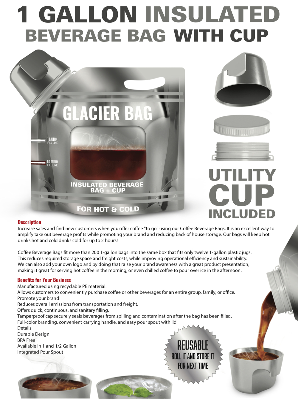 insulated glacier bag sell sheet