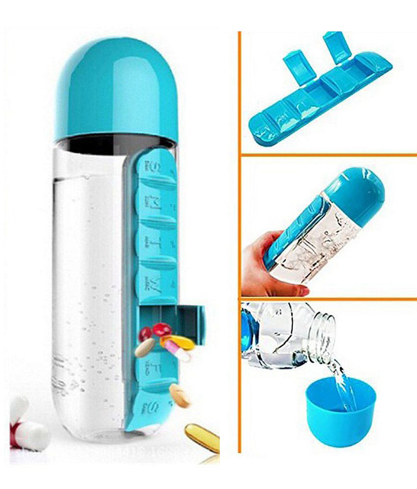 Multi Pill Bottle Organizer With Pill Box 600ML