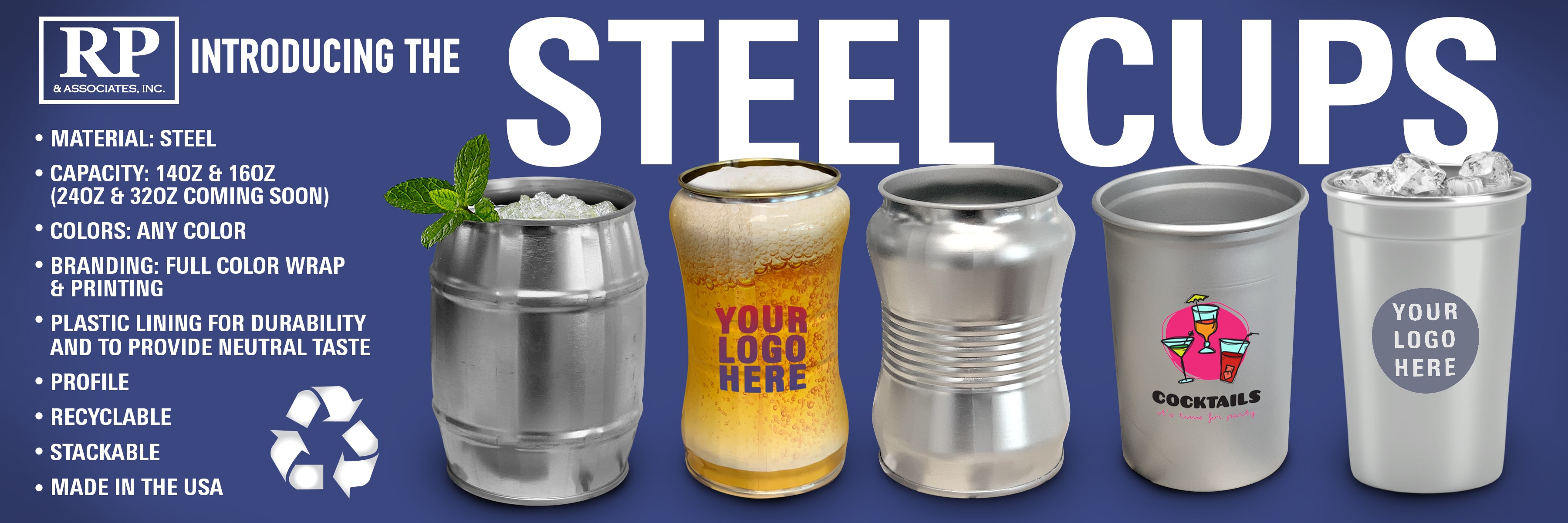 steel cups