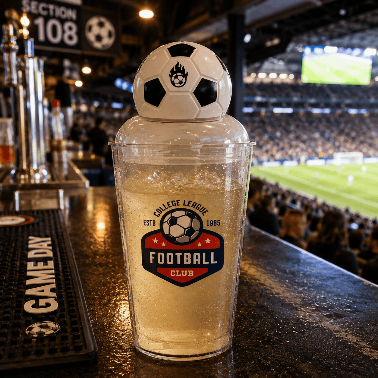 Cocktail Shaker with Soccer Ball Top